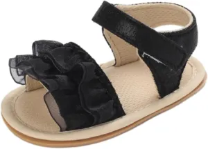 Baby Girls Summer Sandals Infant Flower Flat Shoes Newborn Soft Sole Slippers Open Toe Toddler First Walking Shoes