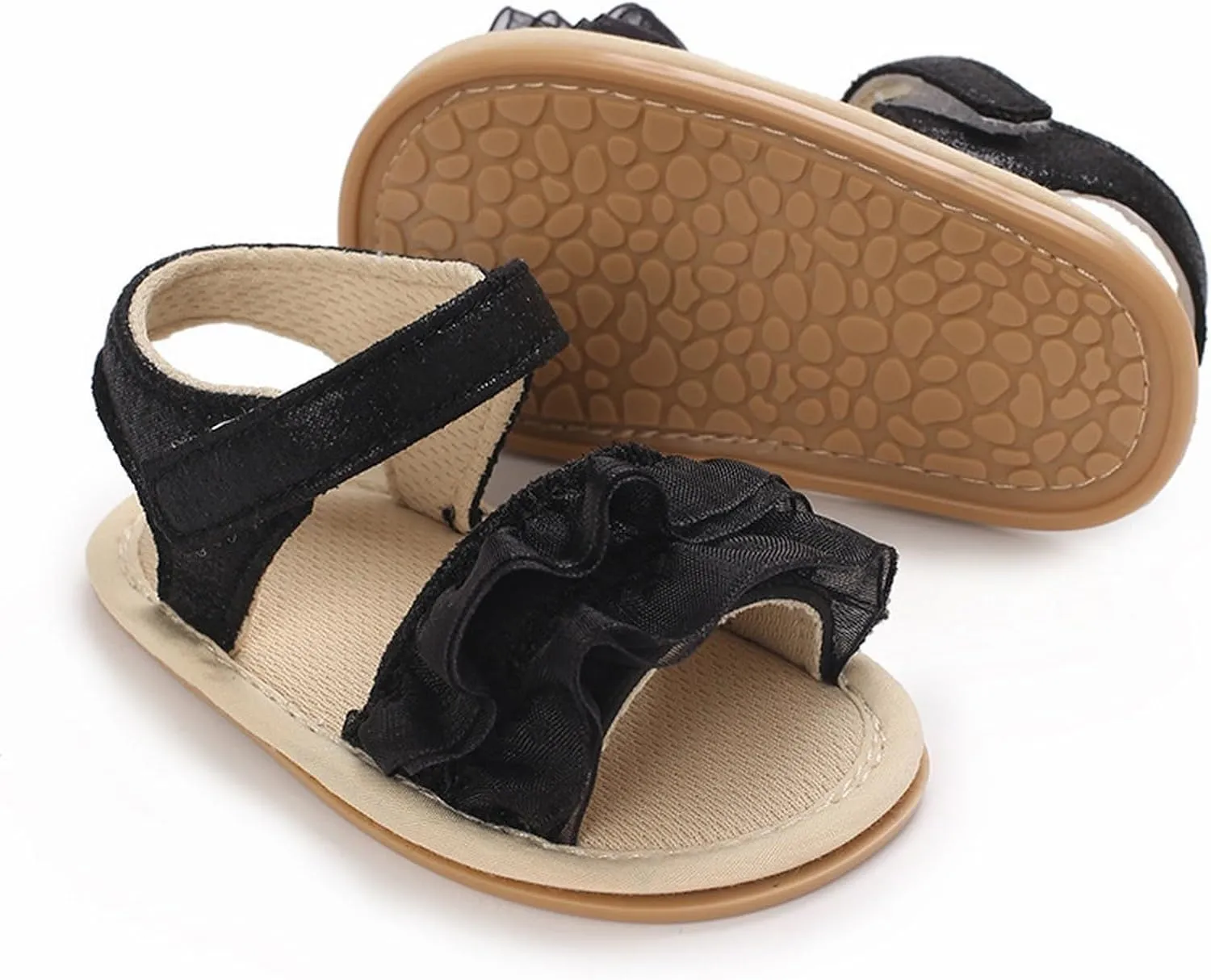 Baby Girls Summer Sandals Infant Flower Flat Shoes Newborn Soft Sole Slippers Open Toe Toddler First Walking Shoes