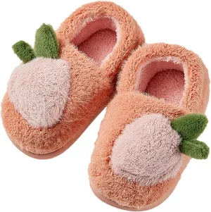Baby Infant Fr Fuzzy Slippers Toddler Boys Girls Cotton Soft Sole Flat Shoes Winter Indoor Memory Foam House Shoes