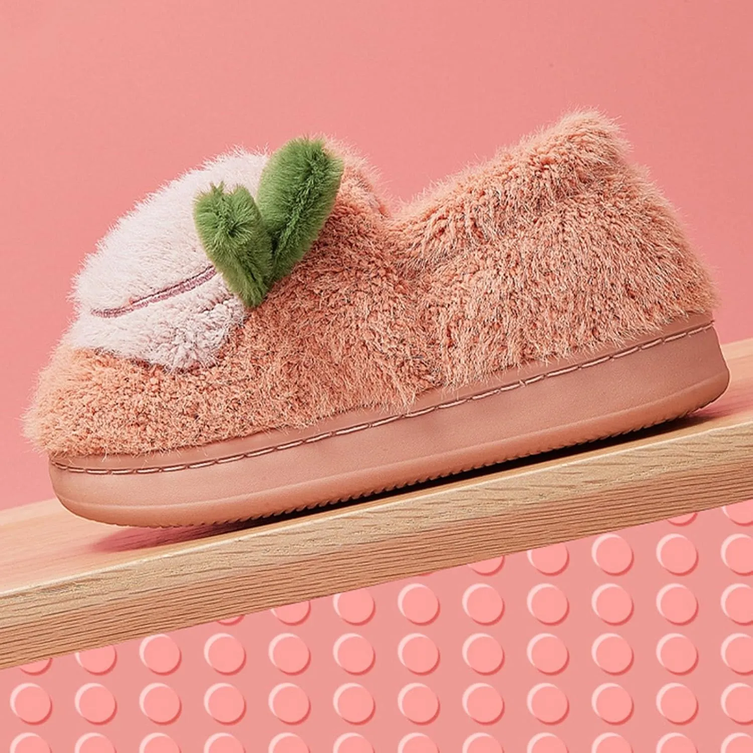 Baby Infant Fr Fuzzy Slippers Toddler Boys Girls Cotton Soft Sole Flat Shoes Winter Indoor Memory Foam House Shoes