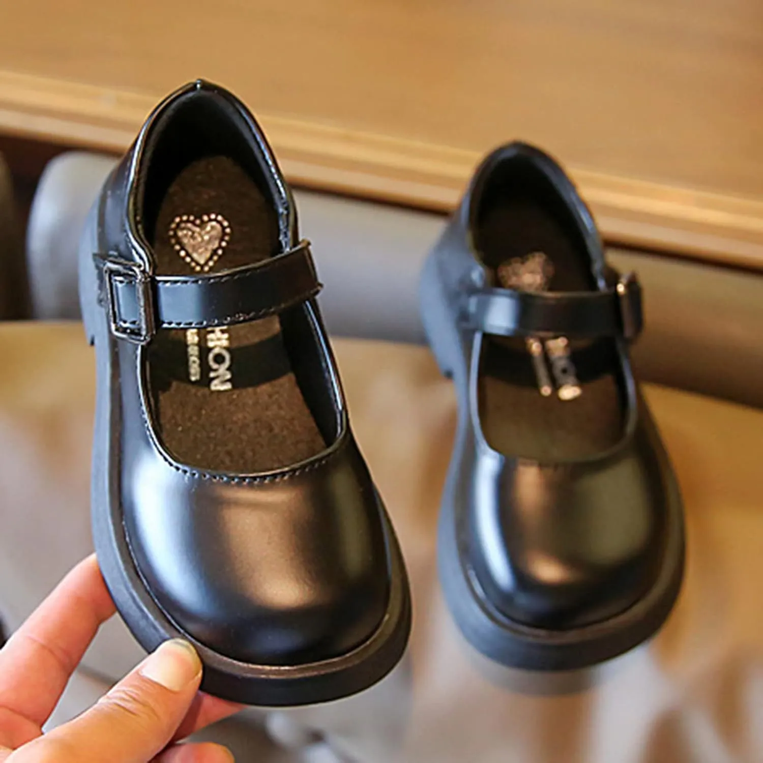 Baby Kids Princess Dress Fashion Spring Summer Children Casual Shoes Girls Thick Sole Slip On Leather Soft Closed Toe