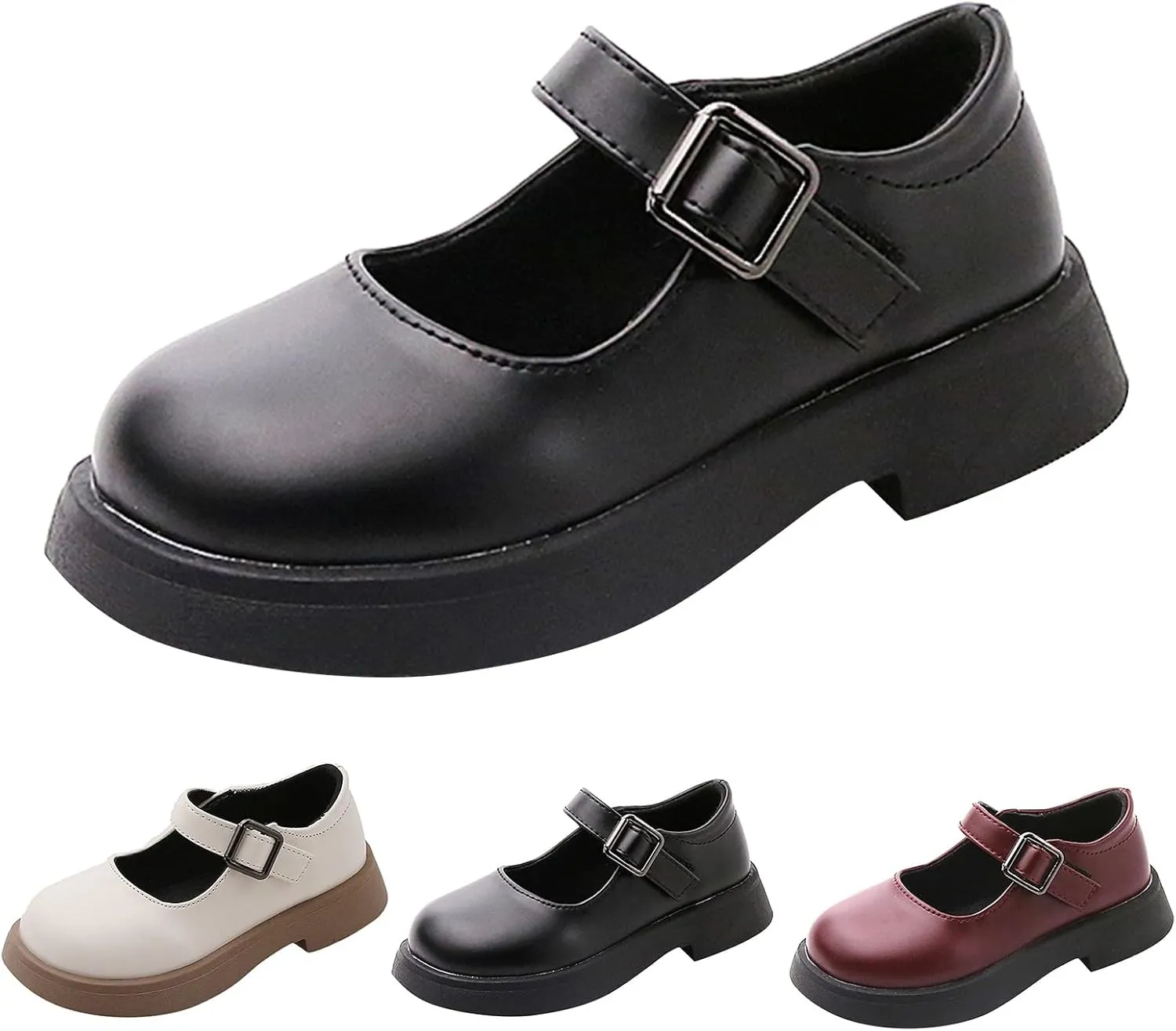Baby Kids Princess Dress Fashion Spring Summer Children Casual Shoes Girls Thick Sole Slip On Leather Soft Closed Toe