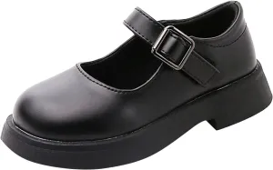 Baby Kids Princess Dress Fashion Spring Summer Children Casual Shoes Girls Thick Sole Slip On Leather Soft Closed Toe