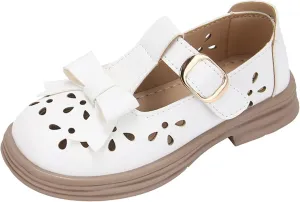 Baby Kids Rubber Sole Mary Jane Shoes Closed Toe Ankle Leather Soft Sandals Childrens Non Slip Buckle Adjusted Shoes