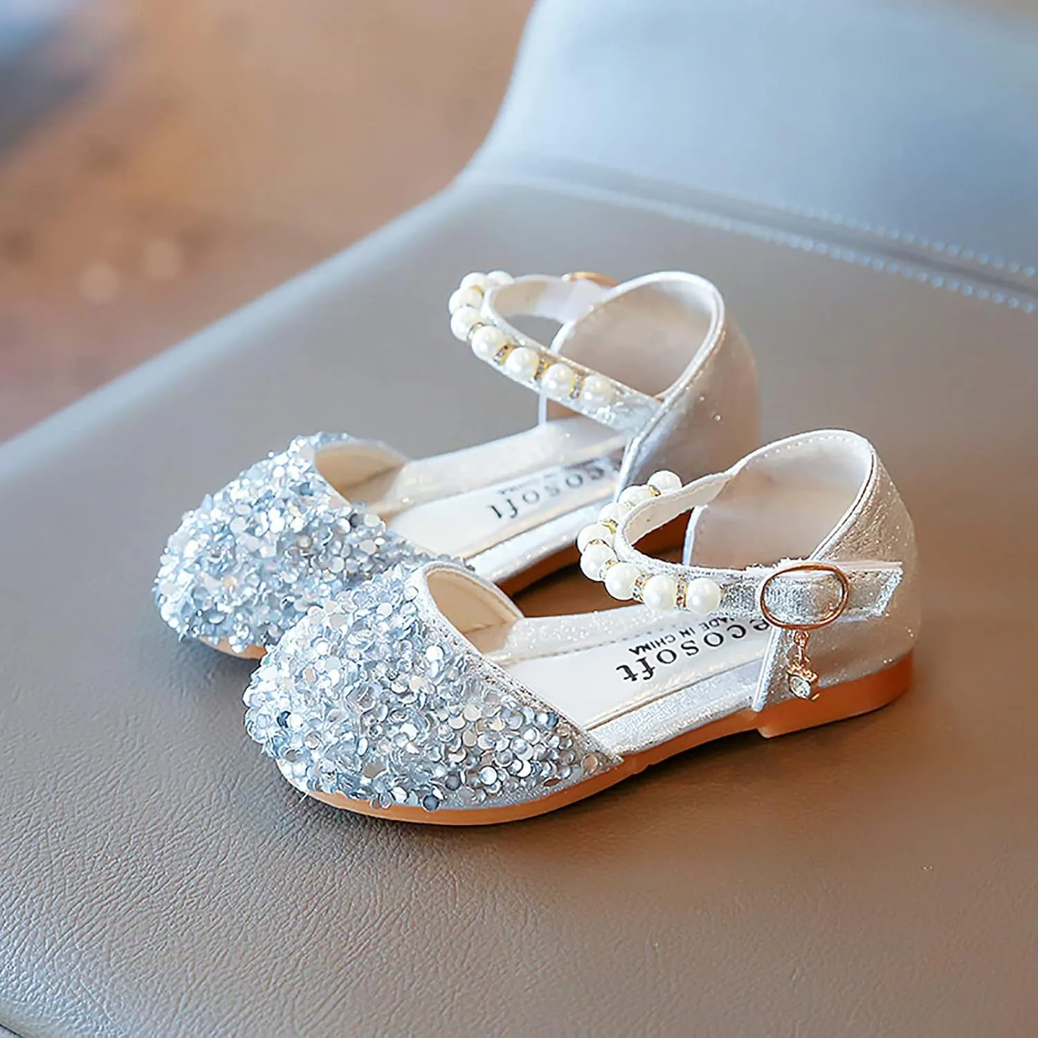 Baby Princess Sandals 2024 Fashion Shoes Bowknot Kids Shoes Single Baby Girls Bling Sandals Crystal Pearl Sandals