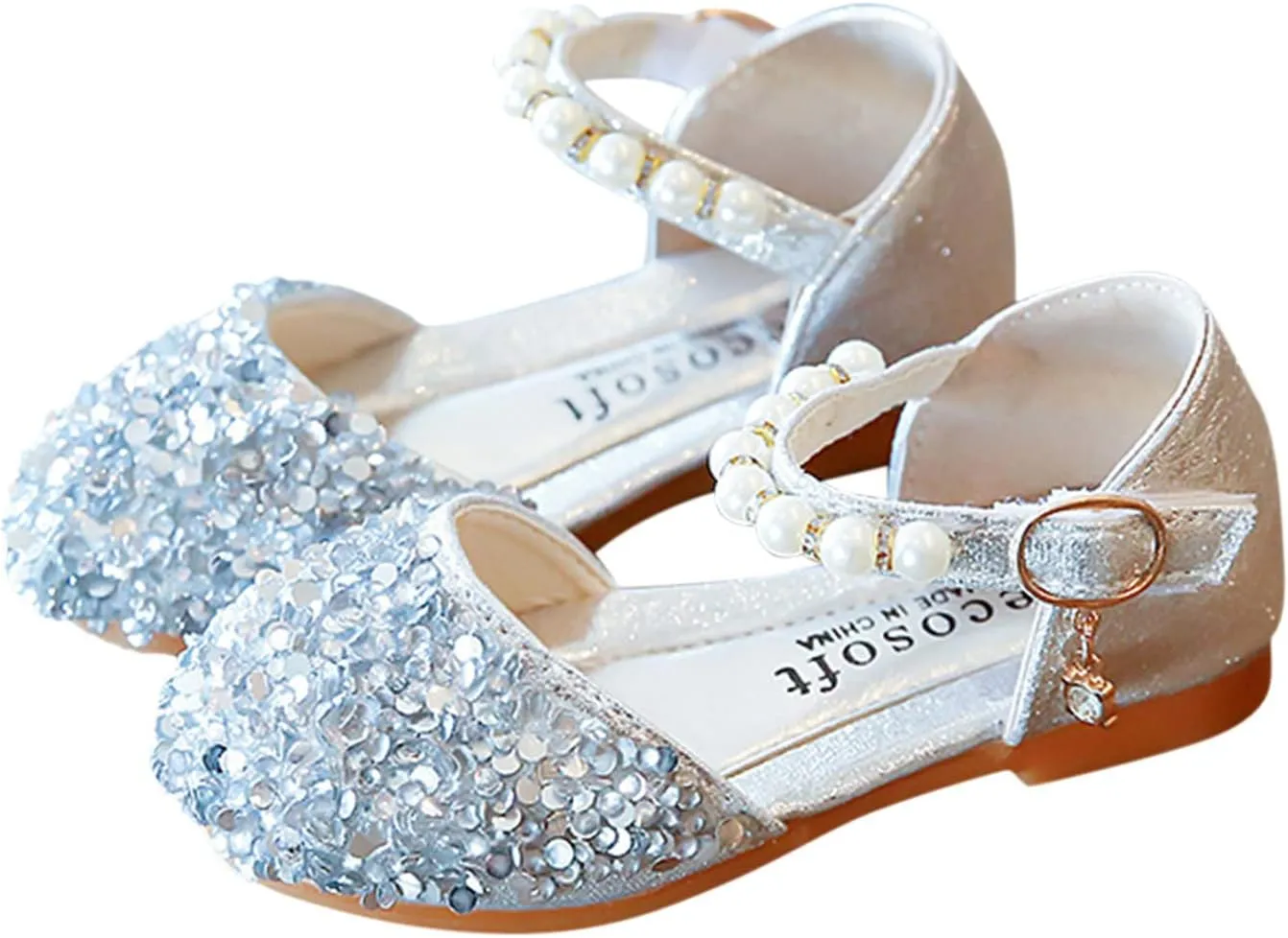 Baby Princess Sandals 2024 Fashion Shoes Bowknot Kids Shoes Single Baby Girls Bling Sandals Crystal Pearl Sandals