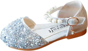 Baby Princess Sandals 2024 Fashion Shoes Bowknot Kids Shoes Single Baby Girls Bling Sandals Crystal Pearl Sandals
