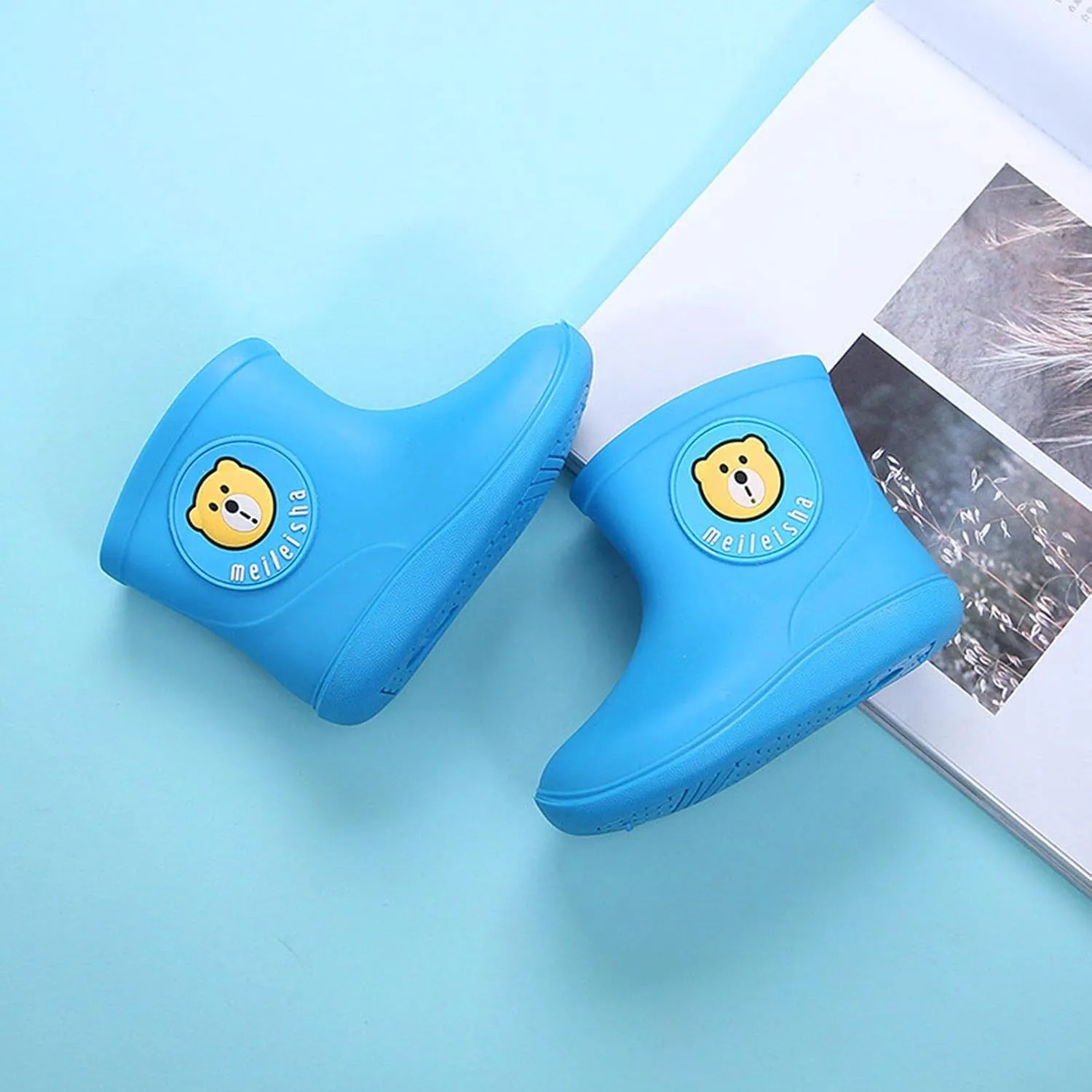 Baby Rain Shoes for 2-7 Years Old, Kids Toddler Boys Girls Cartoon Animal Rubber Waterproof Rain Boots Galoshes