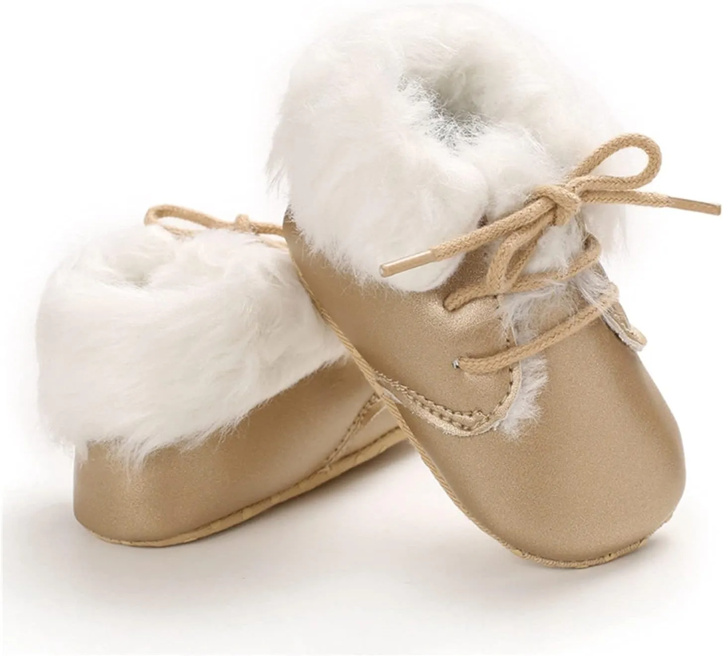 Baby Shoes 5 Colors Winter Baby Boy Girls Soft Sole Snow Warm Booties Toddler Anti-Slip Crib Boots 0-18M Shoes (Color : Gold, Size : 12-18 Months) (Gold 6)