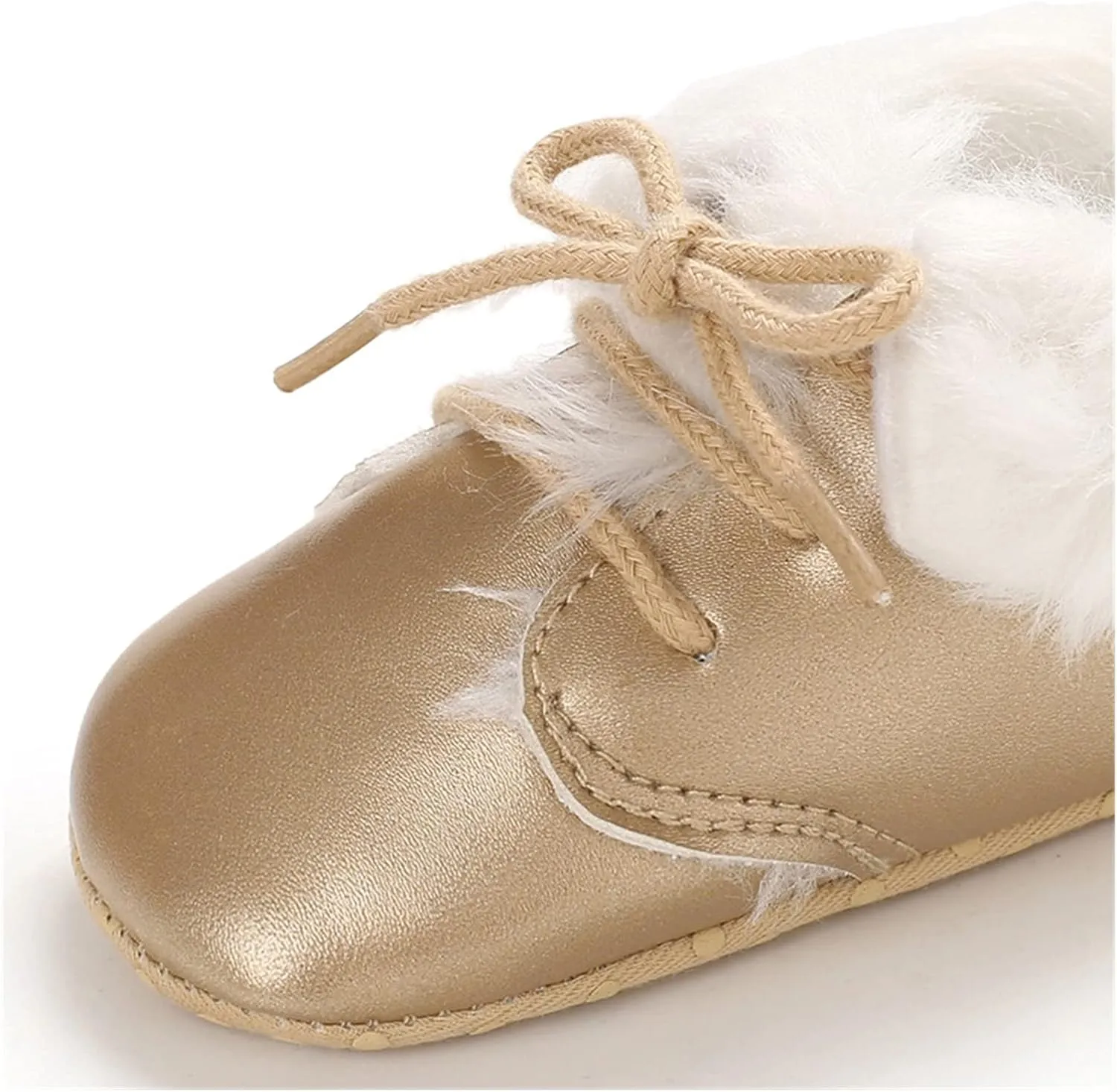 Baby Shoes 5 Colors Winter Baby Boy Girls Soft Sole Snow Warm Booties Toddler Anti-Slip Crib Boots 0-18M Shoes (Color : Gold, Size : 12-18 Months) (Gold 6)