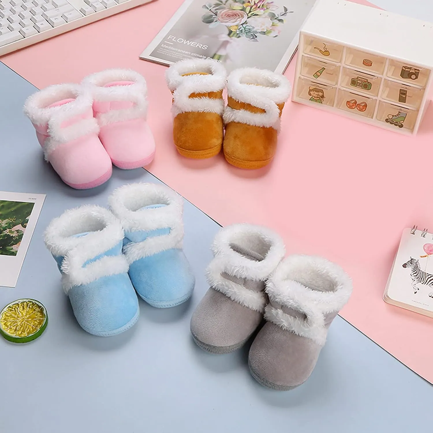 Baby Shoes Baby Toddler Shoes Warm Booties Shoes Fashion Printing Non Slip Breathable Boots Sock Shoes for Baby Boy