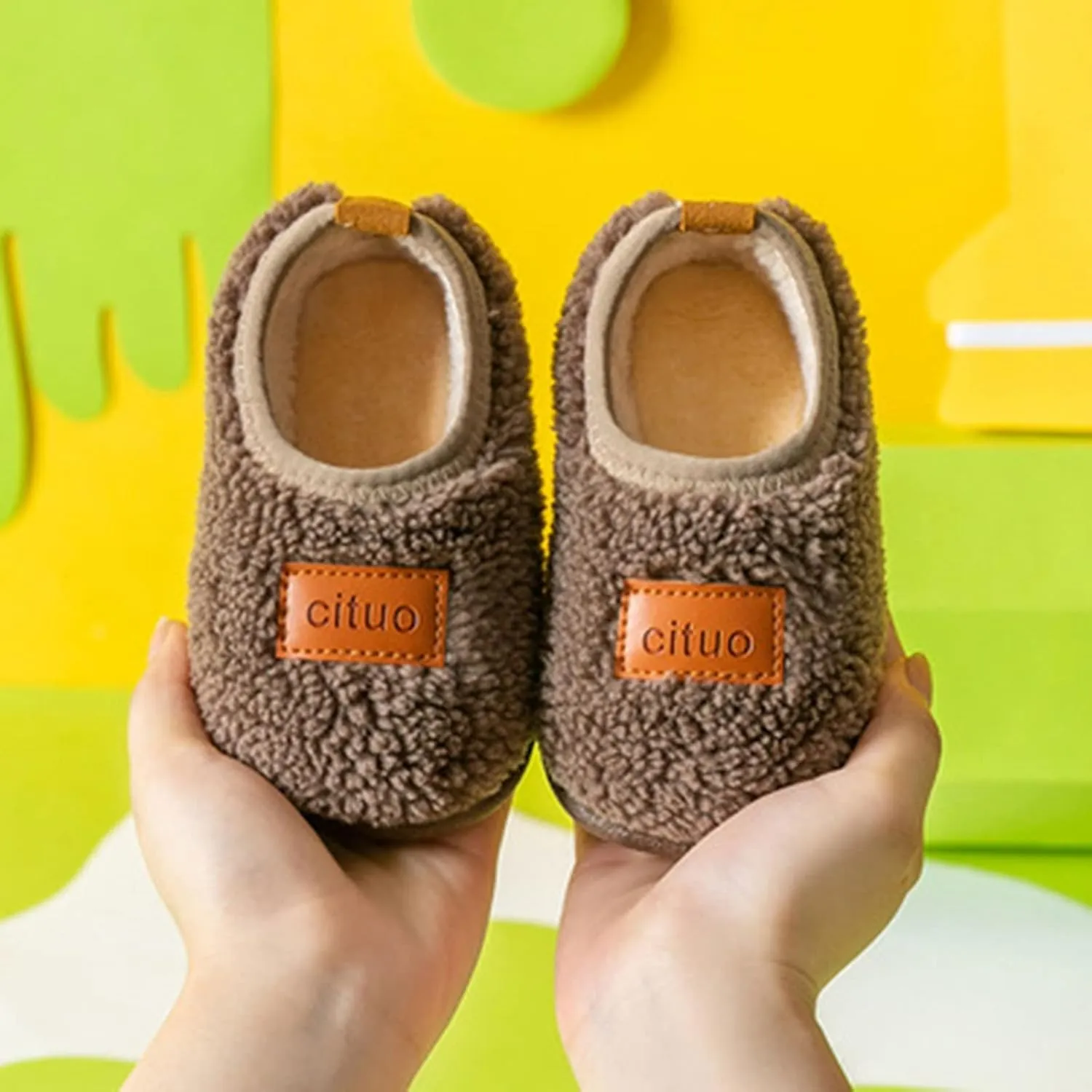 Baby Slippers Soft Plush Indoor Girls Boys Slipper Baby Shoes Toddler Boys Girls House Slippers Warm Socks for Kids