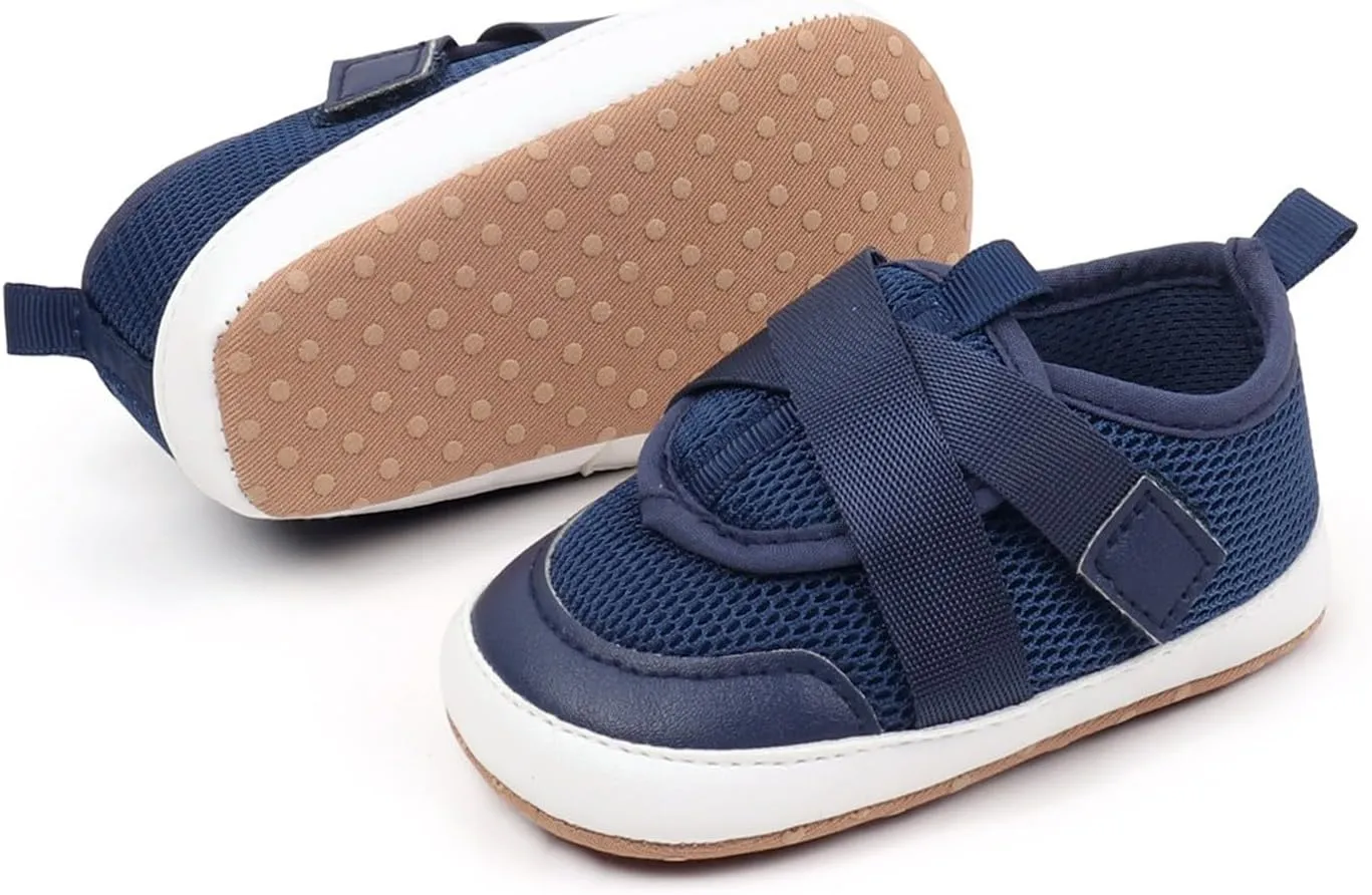 Baby Sneakers Girls Boys Lightweight Breathable Mesh First Walking Shoes Flat Bottom Footwear First Petite Baby Shoes