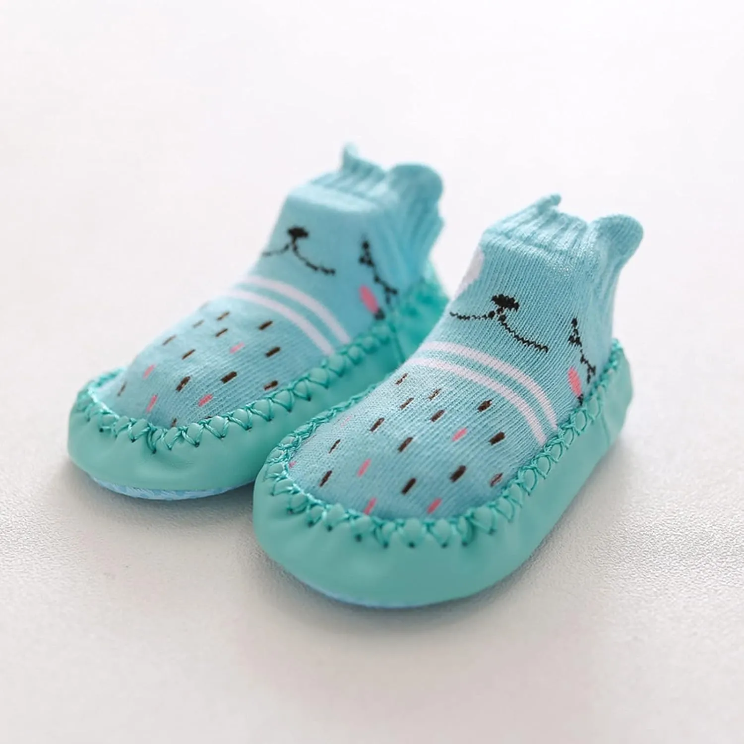 Baby Sock Shoes Baby Walking Shoes Infant Non-Slip Breathable Slippers Soft Rubber Sole Baby Boys Girls Floor Shoes