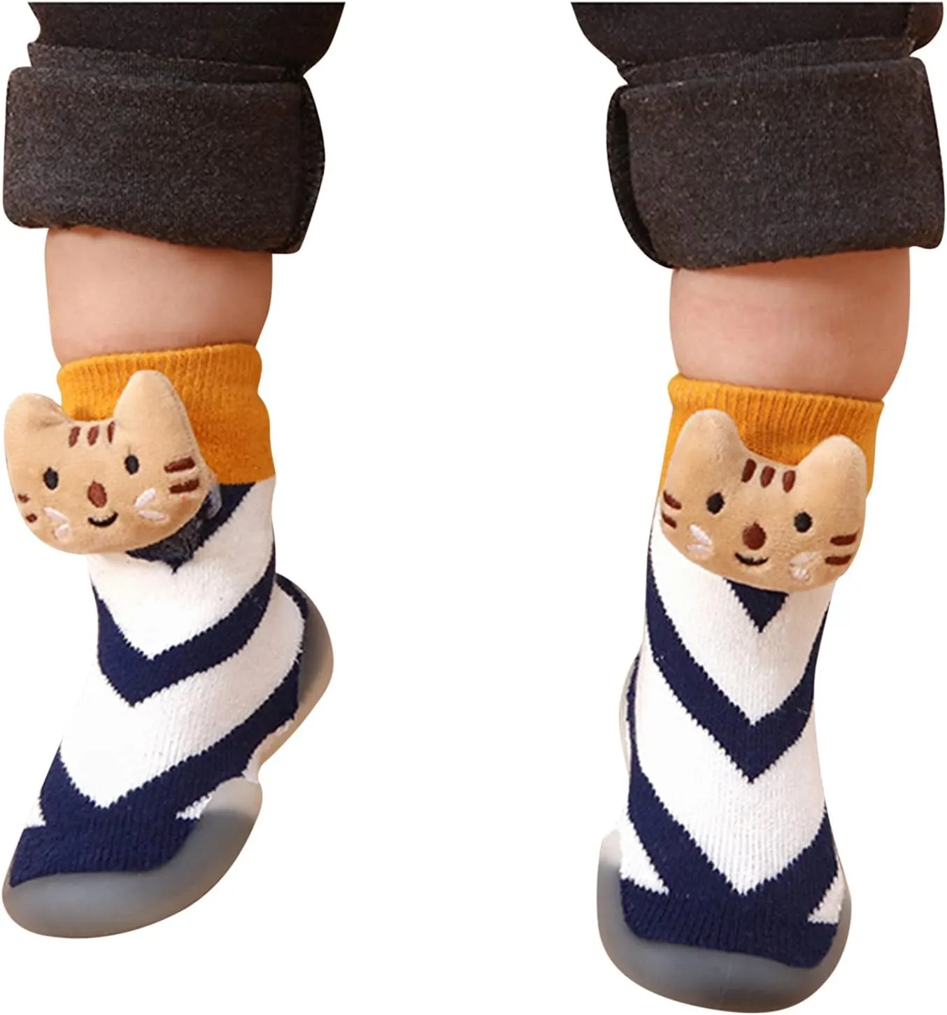 Baby Sock Shoes Baby Walking Shoes Infant Non-Slip Breathable Slippers with Soft Rubber Sole Girls Slip On Sneakers