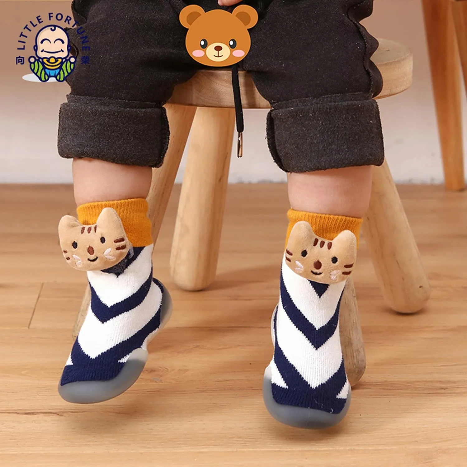 Baby Sock Shoes Baby Walking Shoes Infant Non-Slip Breathable Slippers with Soft Rubber Sole Girls Slip On Sneakers
