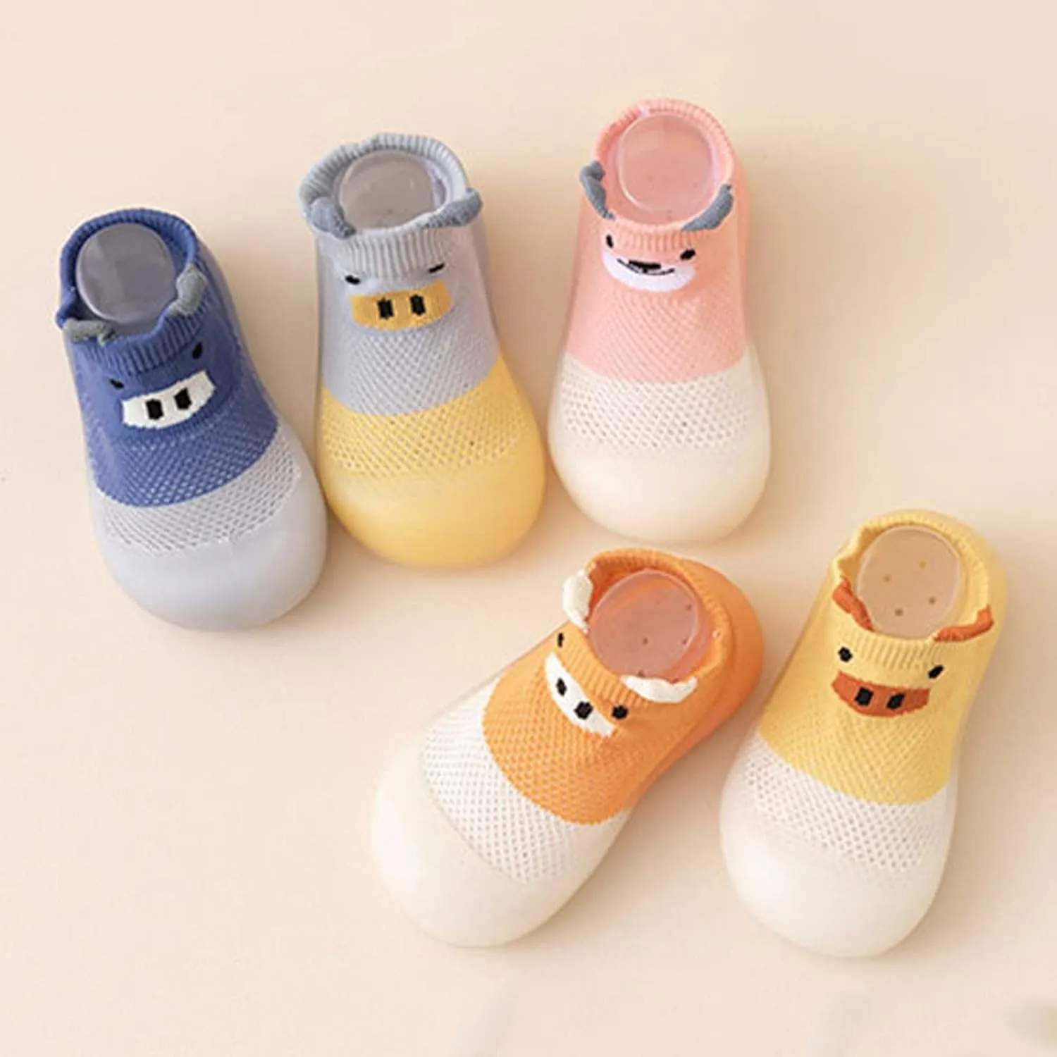 Baby Sock Shoes Boys Girls First Walking Shoes Non-Slip Slippers Soft Sole Sneakers Toddler Infant Babygirl
