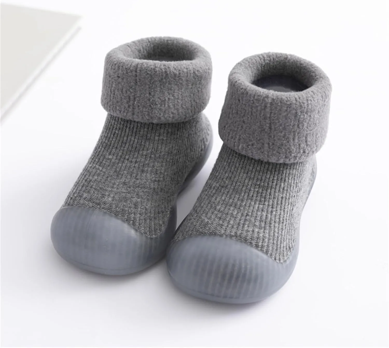 Baby Sock Shoes First Walking Shoes Infant Non-Slip Breathable Girls Slippers Soft Rubber Sole Slip On Sneaker