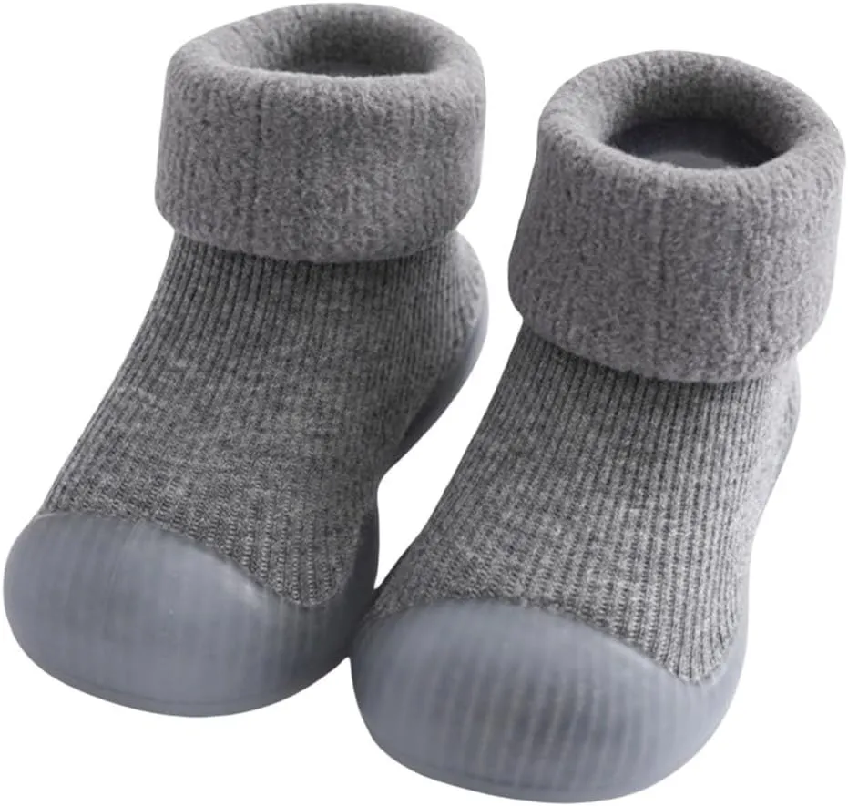 Baby Sock Shoes First Walking Shoes Infant Non-Slip Breathable Girls Slippers Soft Rubber Sole Slip On Sneaker