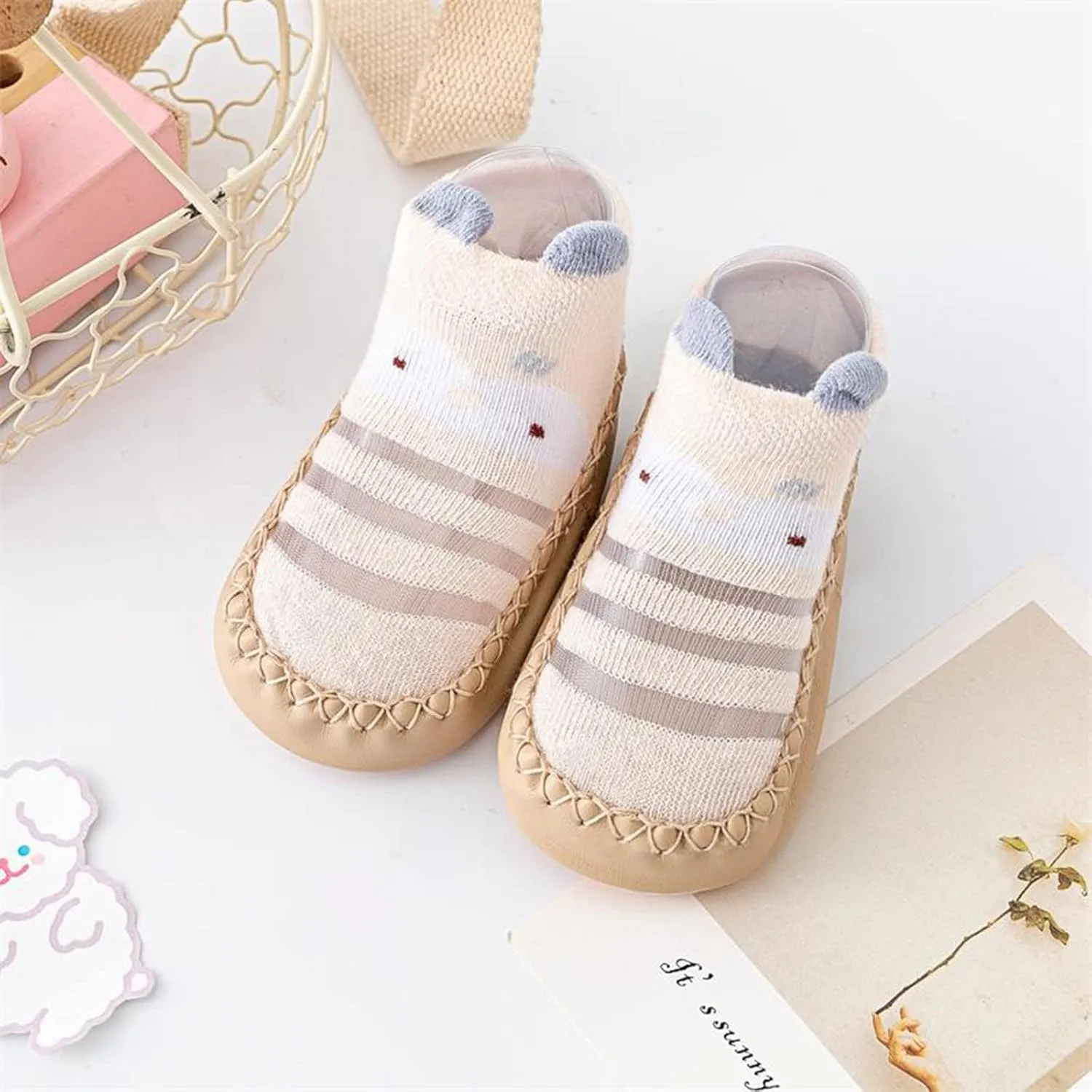 Baby Sock Shoes Infant Boys Girls First Walking Shoes Non-Slip Slippers Soft Sole Sneakers Elastic Sock Shoes