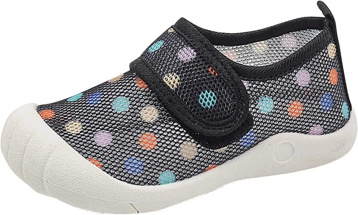 Baby Sock Shoes Summer New Hollowed Breathable Mesh Shoes Boys Baotou Anti Kick Sandals Soft Anti-Slip Sole PU Shoes