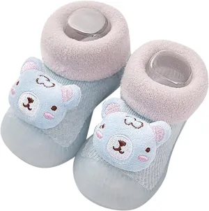 Baby Sock Shoes Toddler Cartoon Soft Rubber Sole Sneakers Non Slip Floor Slipper for Boys Girls First Walking