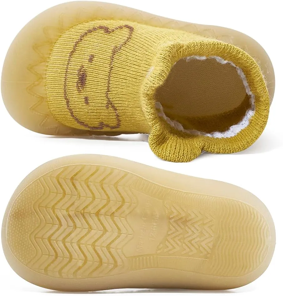 Baby Sock Shoes Walking Shoes Infant Breathable Slippers with Soft Rubber Sole Boys Girls Grip Socks