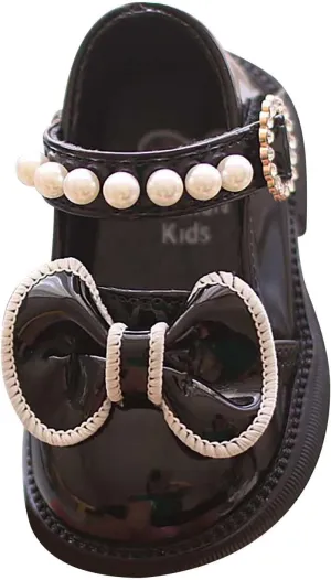 Baby Toddler Sandals Infant Girls Boys Princess Shoes Bowknot First Walkers Prewalkers Summer Walking (Black, 6 Infant)