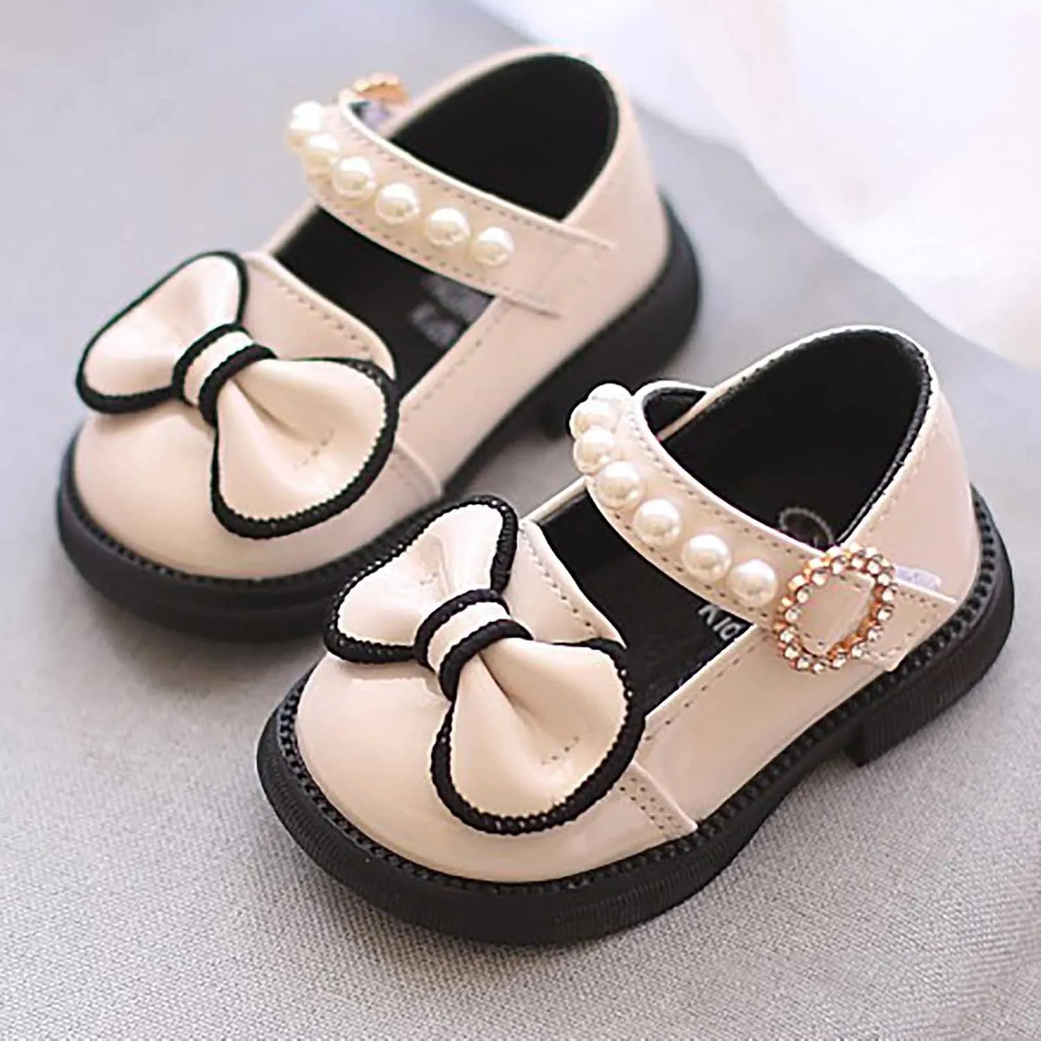 Baby Toddler Sandals Infant Girls Boys Princess Shoes Bowknot First Walkers Prewalkers Summer Walking (Black, 6 Infant)