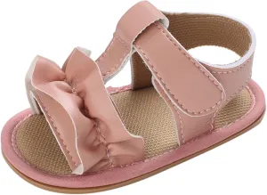 Baby Toddler Sandals Infant Girls Boys Shoes Outdoor First Walkers Non-Slip Rubber Soft Sole Sneakers (Pink, 4 Infant)