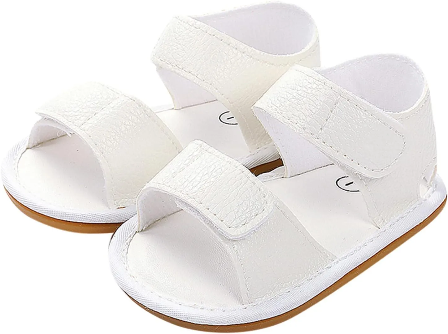 Baby Toddler Sandals Infant Girls Boys Shoes Prewalkers Athletic Soft Sole Flat Shoes Casual Summer (White, 6 Infant)