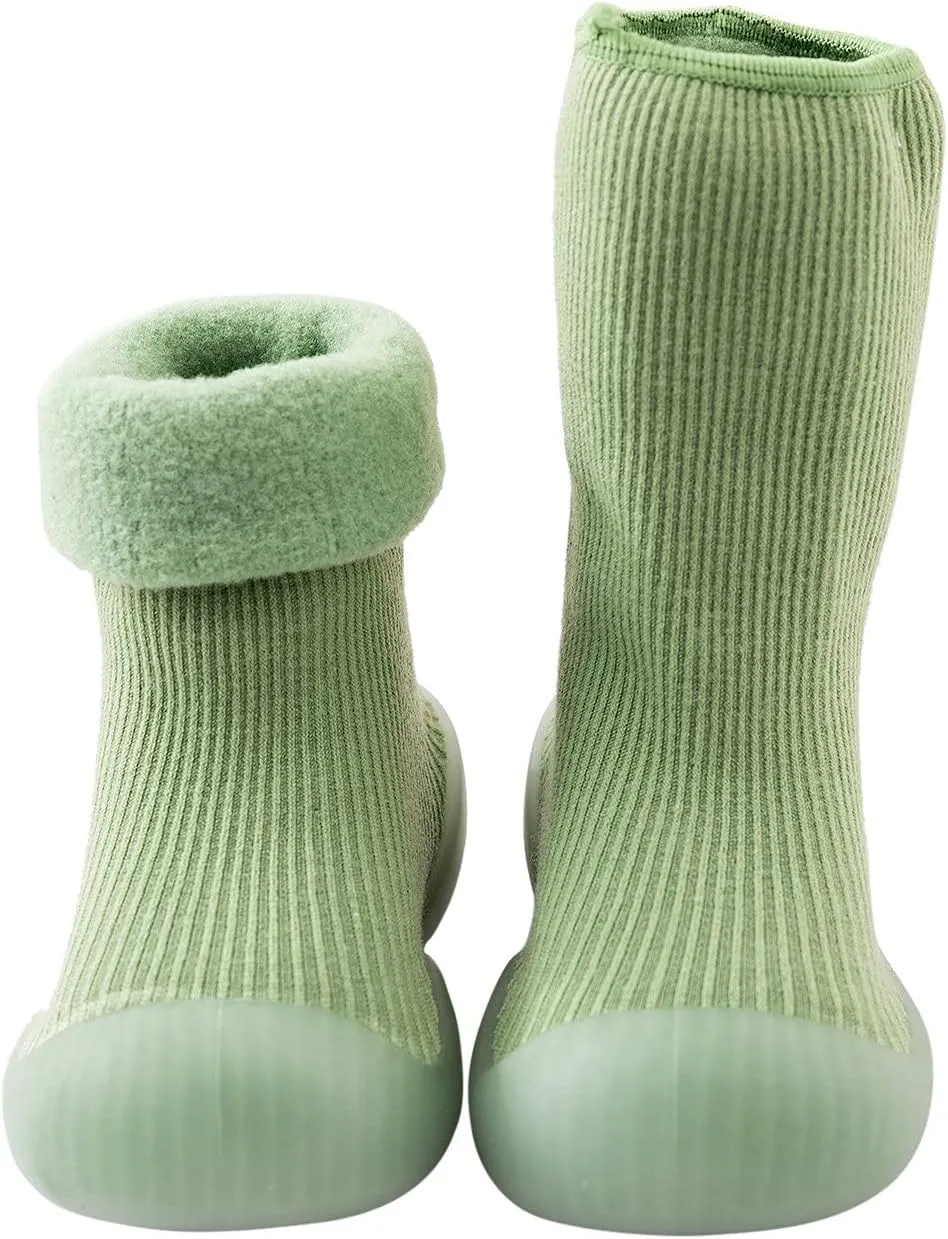 Baby Toddler Sock Shoes Infant Knit Soft Rubber Sole Shoes Walking Shoes Anti-Slip for Kids Baby Girls Boys