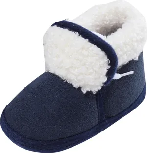 Baby Unisex Warm Fr Lined Soft Boots Infant Winter Ankle Non-Slip Rubber Texture Sole Toddler Winter Snow Shoes