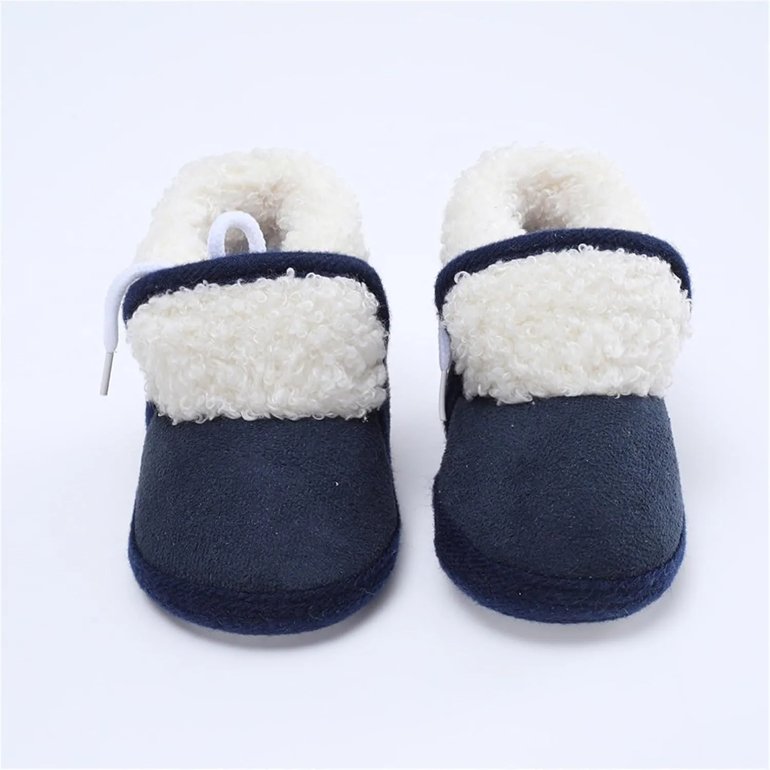 Baby Unisex Warm Fr Lined Soft Boots Infant Winter Ankle Non-Slip Rubber Texture Sole Toddler Winter Snow Shoes