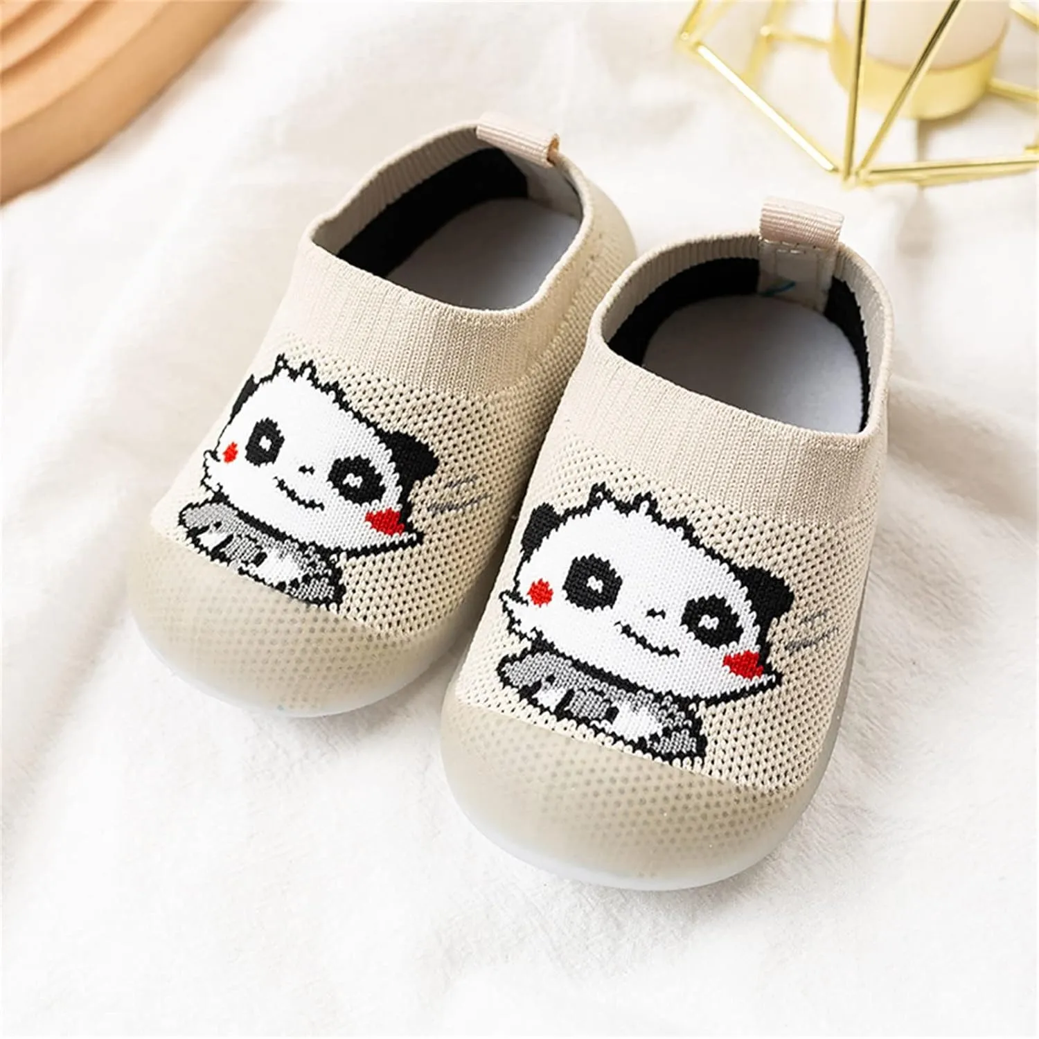 Baby Walking Shoes Toddler First Walking Non-Slip Soft Sole Slip-On Sneakers Casual Mesh Lightweight Sock Shoes