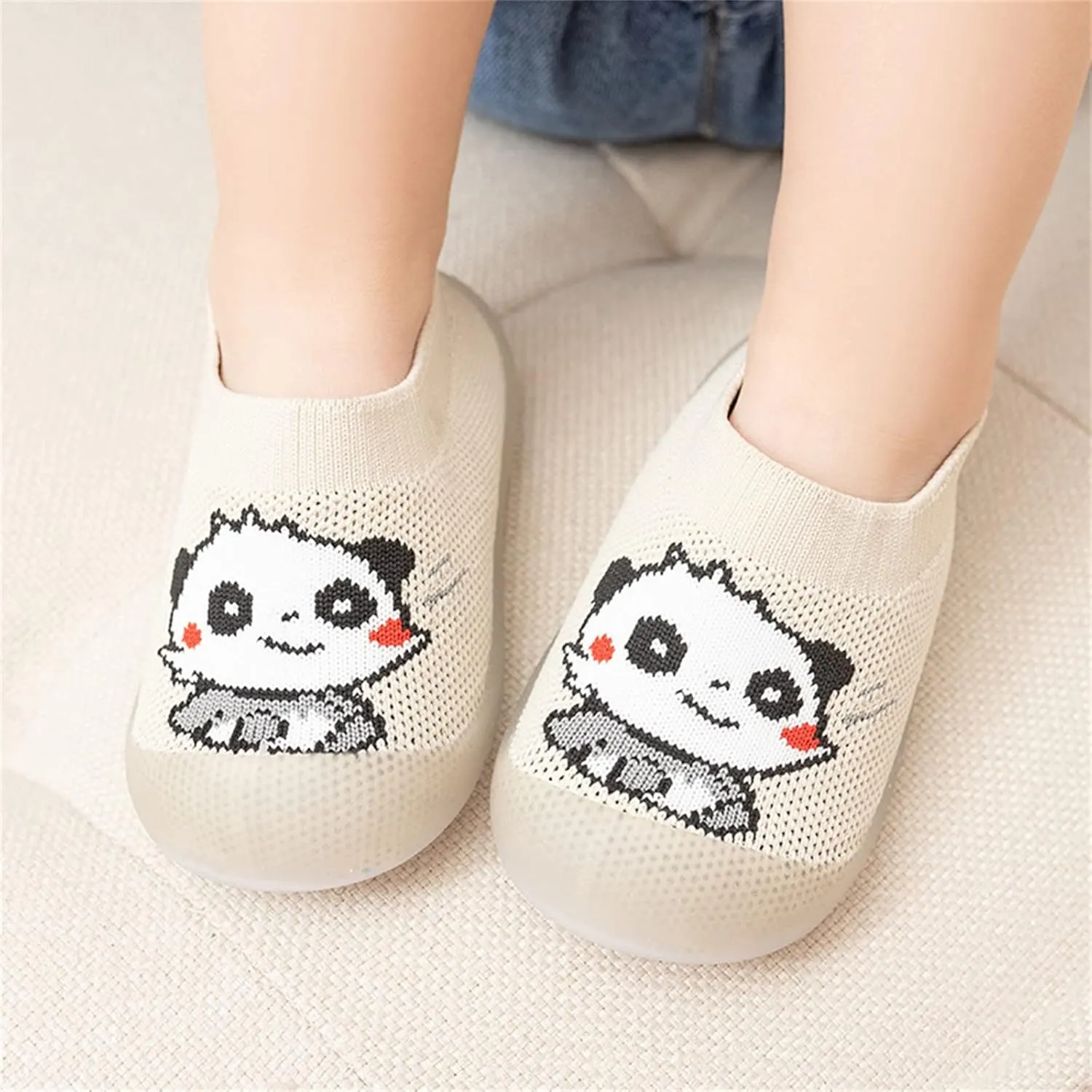 Baby Walking Shoes Toddler First Walking Non-Slip Soft Sole Slip-On Sneakers Casual Mesh Lightweight Sock Shoes