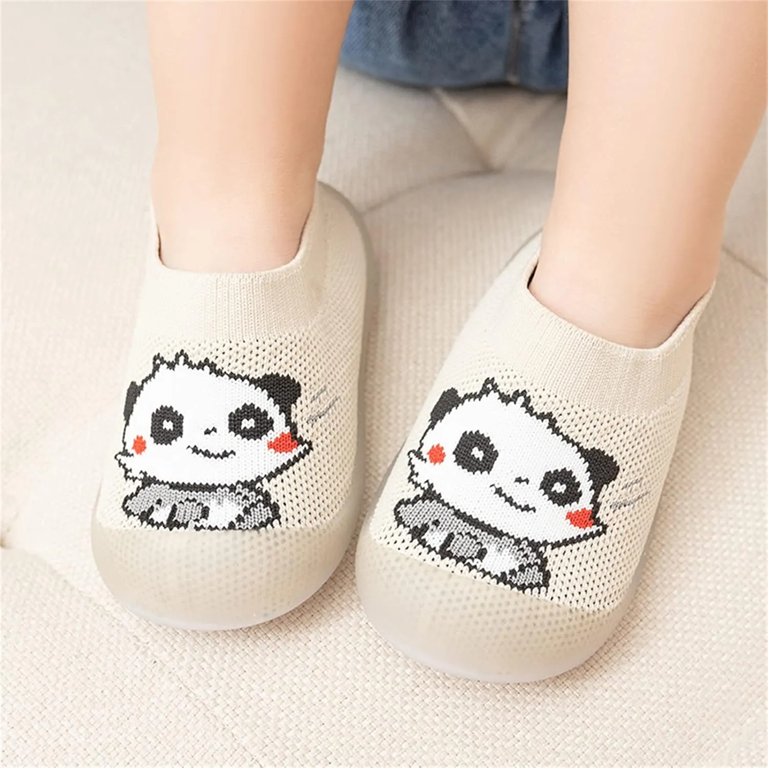 Baby Walking Shoes Toddler First Walking Non-Slip Soft Sole Slip-On Sneakers Casual Mesh Lightweight Sock Shoes