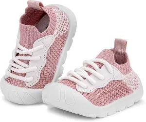 Baby Walking Shoes Toddler Girl Boy Soft Sole Breathable Cotton Canvas Shoes Infant Lightweight Non-Slip Safer Slip-on First Walkers Shoes Casual Tennis Wide Sneakers Rubber Soles Running Outdoor