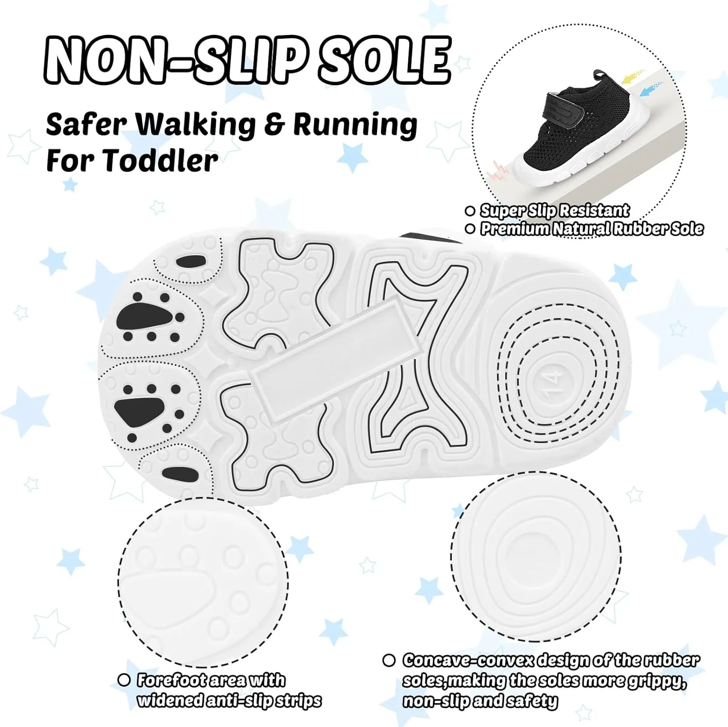 Baby Walking Shoes Toddler Girl Boy Soft Sole Breathable Mesh Slip on Summer Wide Shoes Infant Flexible Lightweight Non-Slip Safer Causal Tennis Shoes Toddler First Walkers Shoes Rubber Soles Outdoor