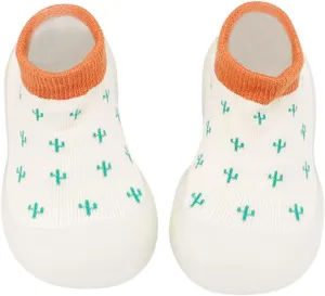 Baby Walking Sock Shoes Infant Slippers Stretchy Knit Slip-On Sneaker Lightweight Floor Slippers House Shoes Socks