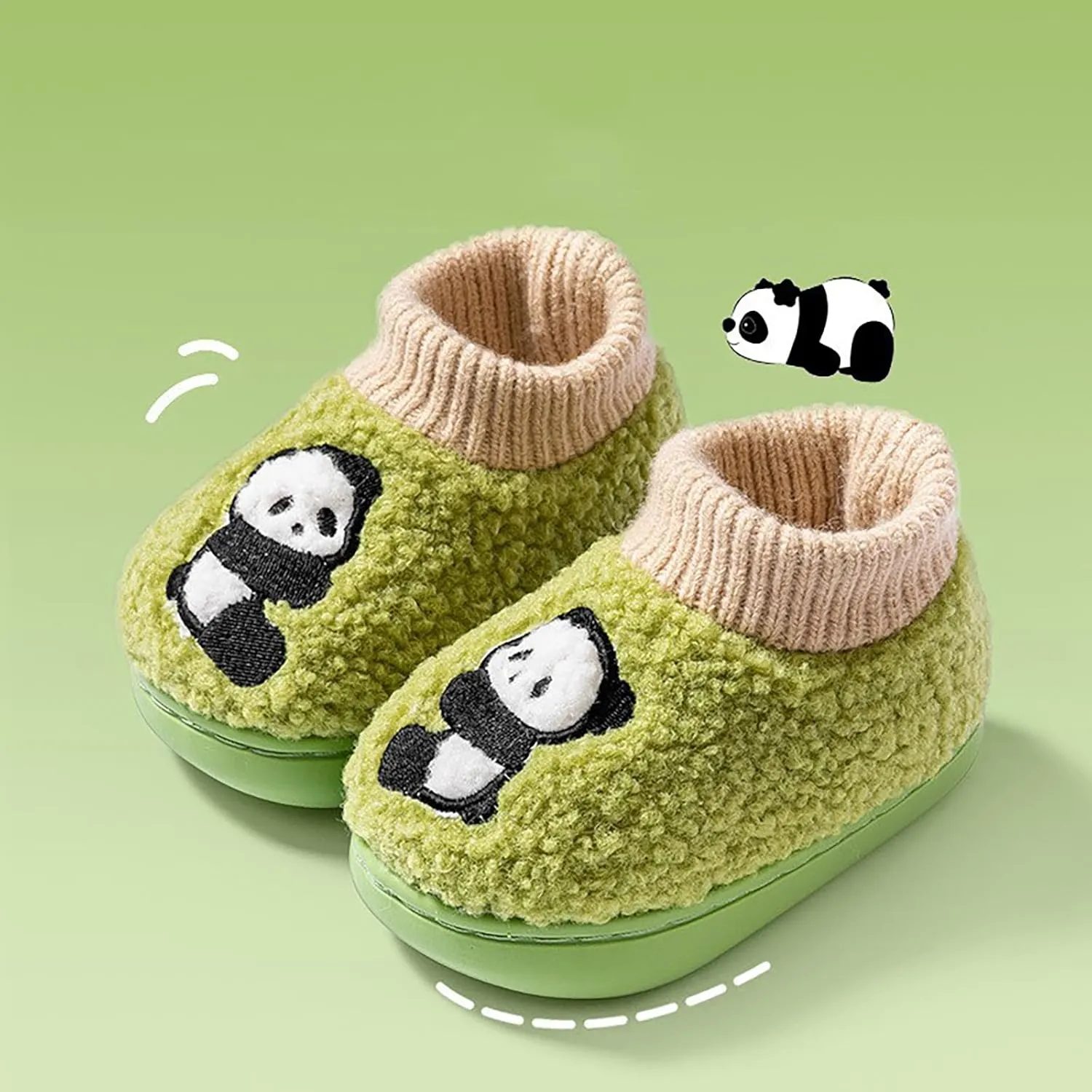 Baby Warm Winter First Walking Shoes Girls Boys Cute Panda Plush Fuzzy Soft Sole Non Slip Slippers Sandals Boy Size 9
