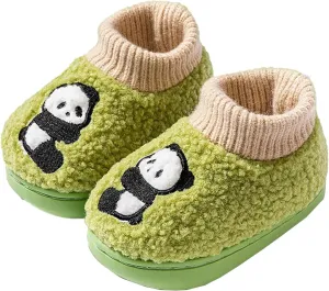 Baby Warm Winter First Walking Shoes Girls Boys Cute Panda Plush Fuzzy Soft Sole Non Slip Slippers Sandals Boy Size 9