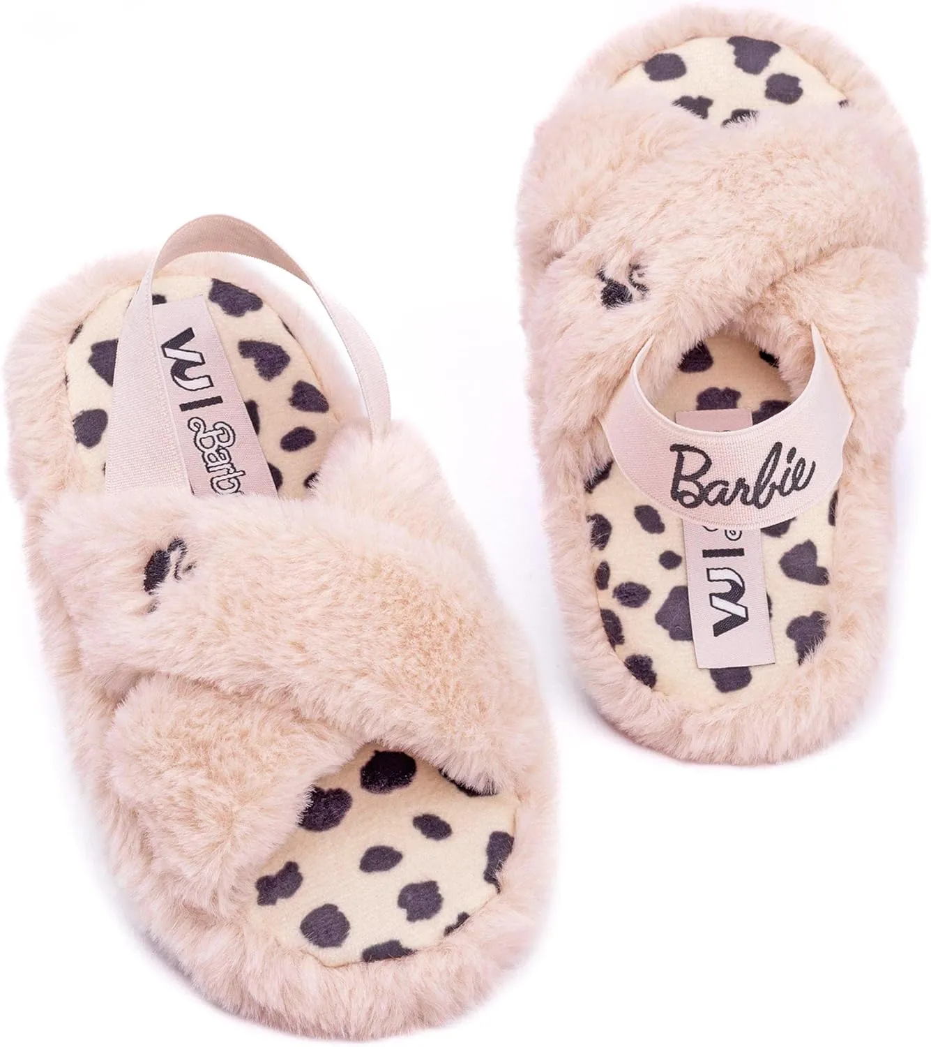 Barbie Fluffy Cross Strap House Sliders Girls' slipper