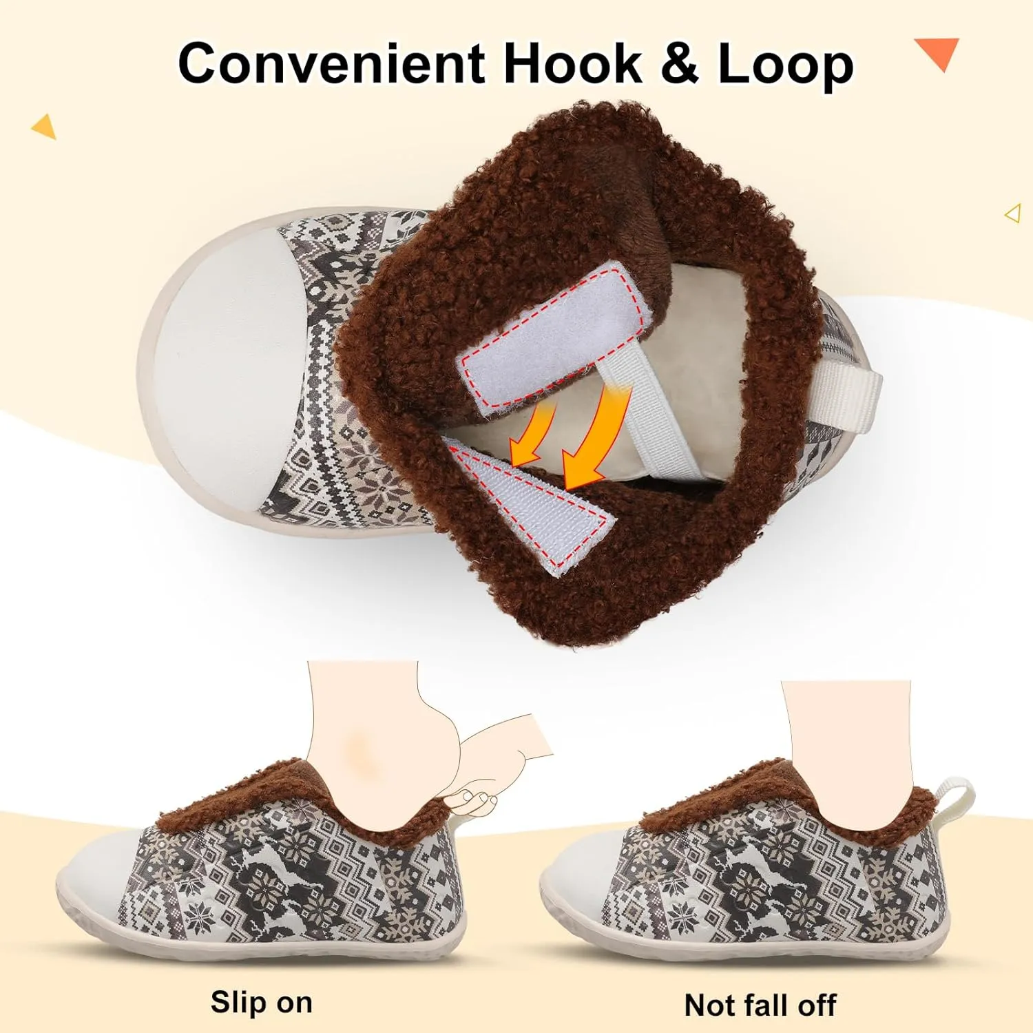BARERUN Toddler Slippers Boys Girls Warm Skin-friendly House Slippers Soft-Lightweight Around House Shoes for Kids Indoor/Outdoor