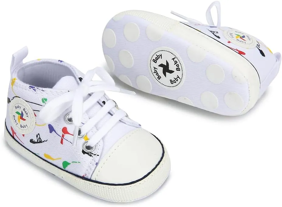 BEIDI Baby Girl Boy Shoes 0-18 Months,Infant Unique Essentials Gifts,Unisex Newborn Doll Slip-on Soft Sole High-top Frist Walking Sneakers