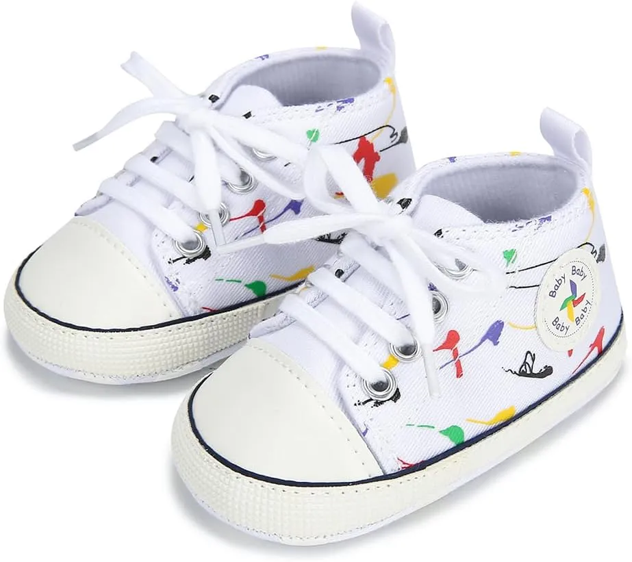 BEIDI Baby Girl Boy Shoes 0-18 Months,Infant Unique Essentials Gifts,Unisex Newborn Doll Slip-on Soft Sole High-top Frist Walking Sneakers
