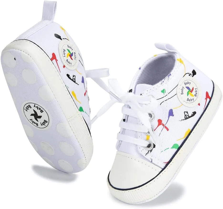 BEIDI Baby Girl Boy Shoes 0-18 Months,Infant Unique Essentials Gifts,Unisex Newborn Doll Slip-on Soft Sole High-top Frist Walking Sneakers