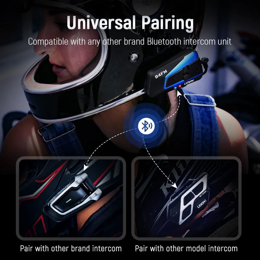 Bluetooth 5.0 Motorcycle Intercom Helmet Headsets Wireless Communication