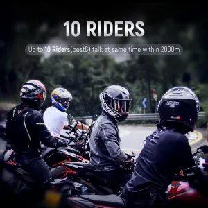 Bluetooth 5.0 Motorcycle Intercom Helmet Headsets Wireless Communication