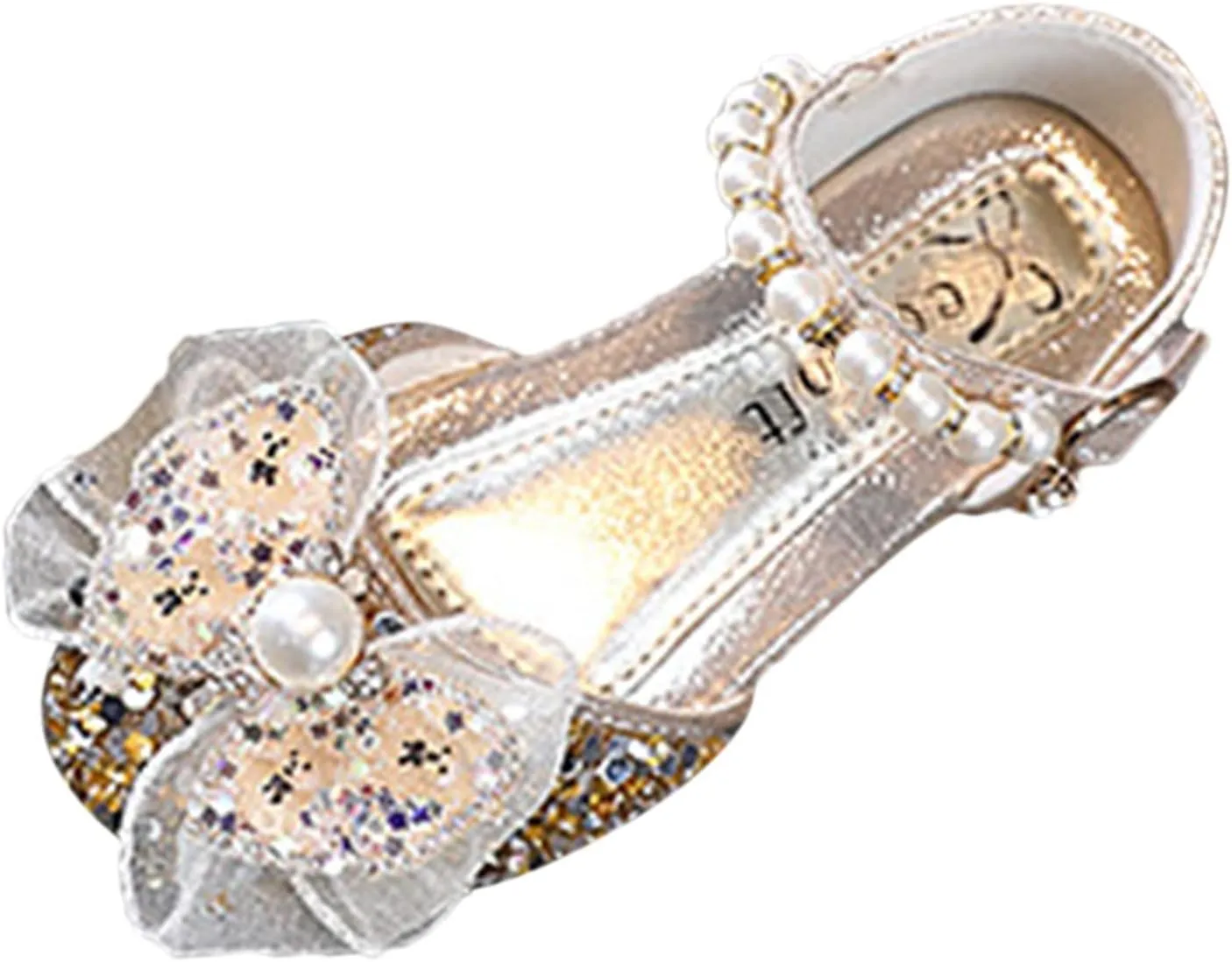 Bow Pearl Rhinestone Shoes Baby Girls Bowknot Princess Shoes Lightweight Soft Sole Shoes Toddler Shoes